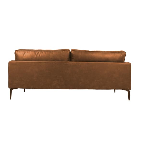 Sofa SOFIA 195x83x82 cm brun polyesterstof