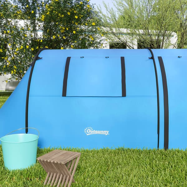 Campingtelt 470x220x150 cm Blå Polyester