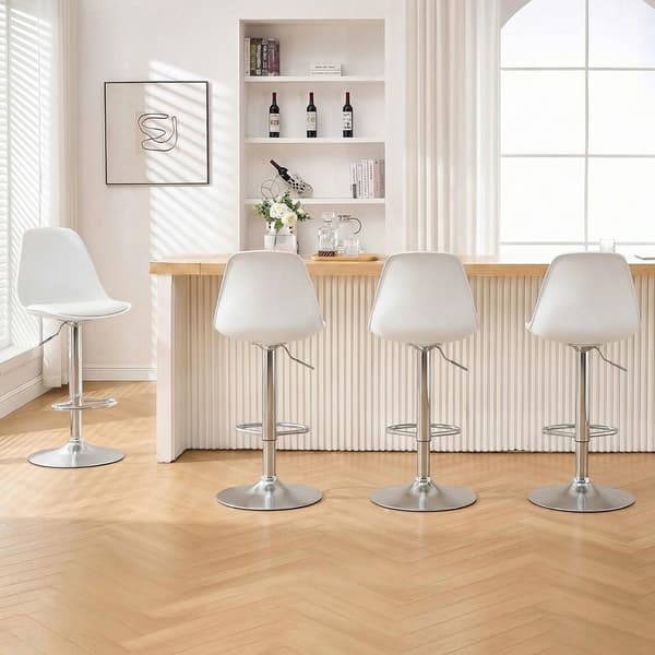 Barstolar set om 2, 41x81x103 cm, Vit, Konstläder , Star
