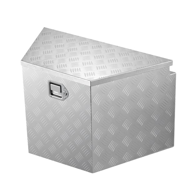 Trailertrækboks, 83,8x48,3x45,7 cm, sølv, aluminium, opbevaring