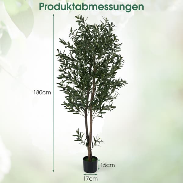 Konstgjord olivträd, 180 cm, Grön, Polyestertextilblad , Star