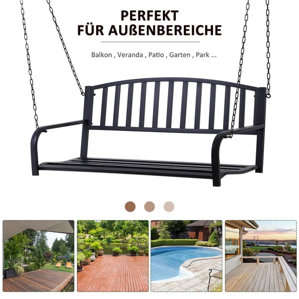 Haveswing, 127x60x53 cm, Sort, Metal