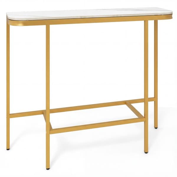 Konsolbord, 110x30x91 cm, Vit, Metallram , Star