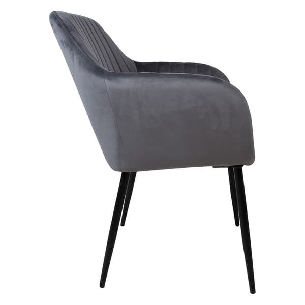 Stol Evelin 60x57x82 cm Grå Sammet
