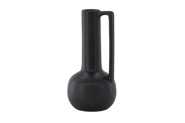Vase Allis, 18x18x36 cm, Sort Stentøj