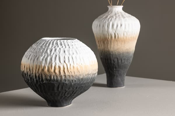 Vase 24x21 cm Beige Keramik