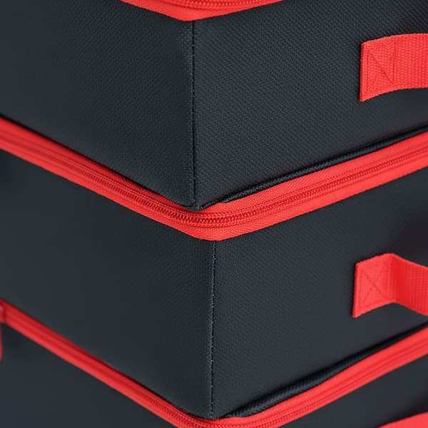 Julekugle Opbevaringsboks, 9x34x34 cm, Sort, Polyester, Kodustaar