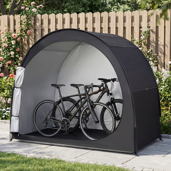 Cykelopbevaringstelt 211x122x170 cm sort