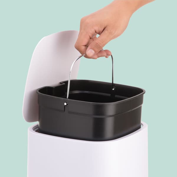 Badeværelsesspand, 9 liter, hvid, plast, Kodustaar