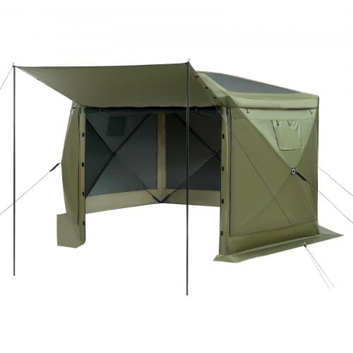 Pavillon med insektnet 3,6x3,6x2,2 m grøn, campingly