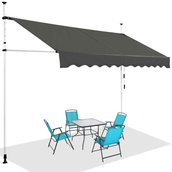 Markis, 200 cm, Grå - Material: aluminium, Oxford-tyg , Star
