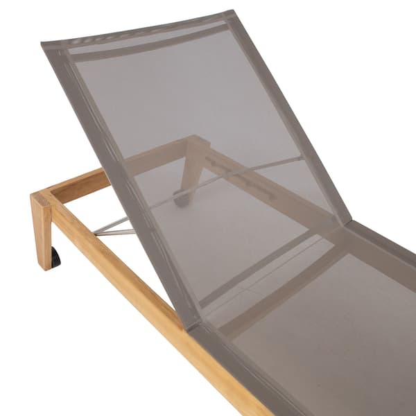 Dækstol 72x210x36,5 cm Beige Teaktræ