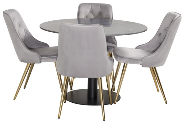 Spisebord Estelle 106x75 cm Sort Marmor