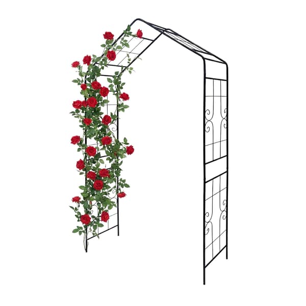 Rose Arch Metall Svart Trädgård, Kodustaar