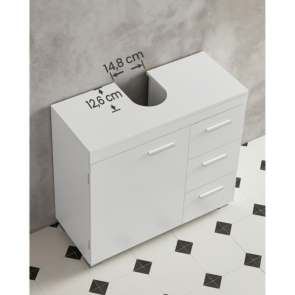 Badrumsskåp 70x30x63,8 cm vitt