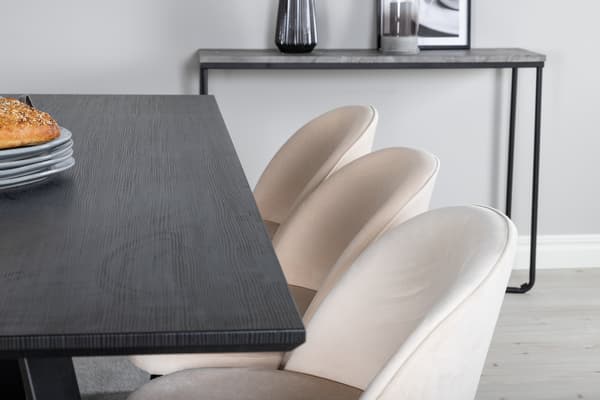 Spisebord og stol sæt Marina sort beige