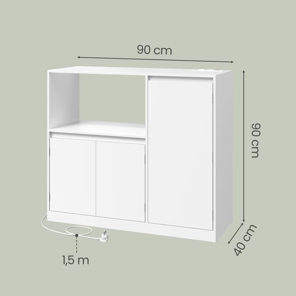 Kökskåp 40x90x90 cm Vit Trä