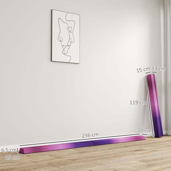 Balansbom 236x10x6,5 cm violett/rosa