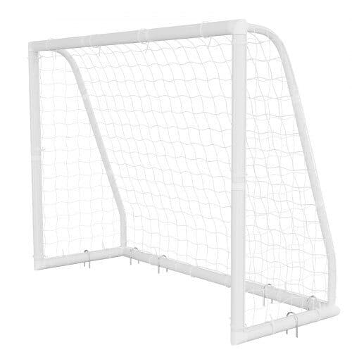 Fodboldmål sæt 2,44x1,82 m hvid