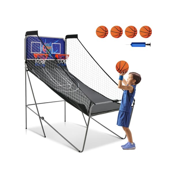 Basketball arkadespil foldbart 110x208x206 cm navy