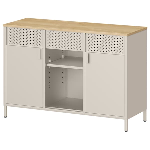 Oppbevaringsskap 40x110x76 cm Beige Stål