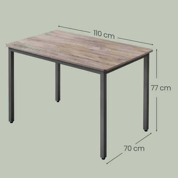 Spisebord, 70x110x77 cm, Brun-Sort