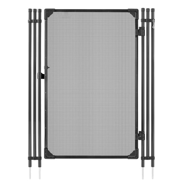 Poolhegn Port 120x75 cm Sort Metalnet
