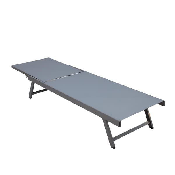 Däckstol ARIO 192x60x32-96 cm Grå
