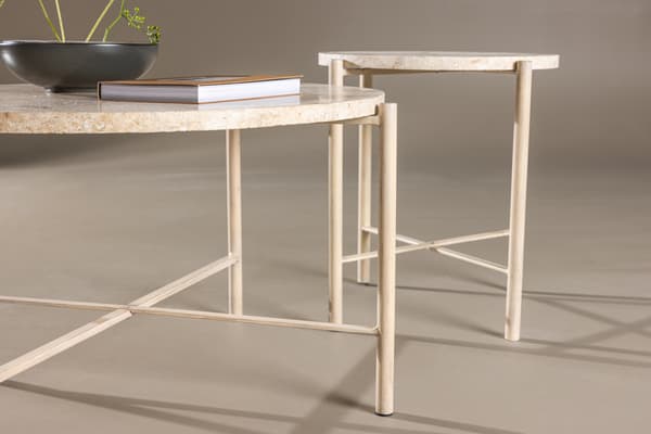 Sofabord sæt 70x40 cm Beige Mactan