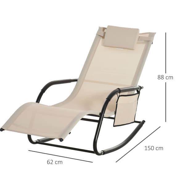Gungstol, 150x62x88 cm, Beige