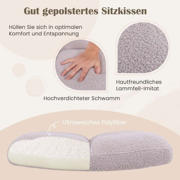 Kontorstol, 74×69×80 cm, Beige