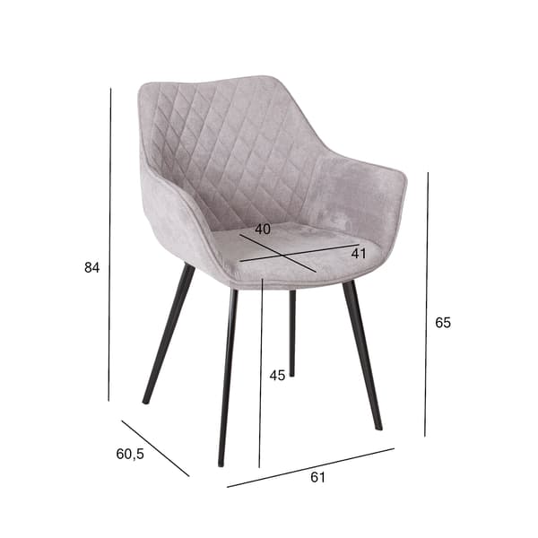 Stol NAOMI 61x60,5x84 cm Grå