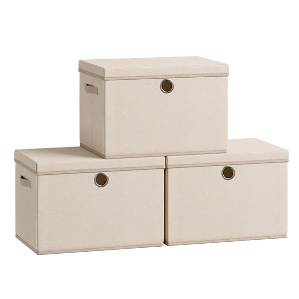 Förvaringsboxar, med Lock, 3 Set, Förvaringsboxar