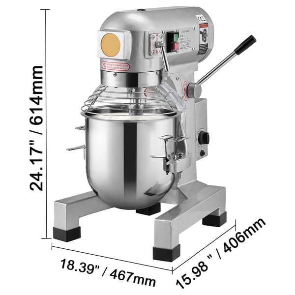 Madmixer, 14L, 46.7x40.6x68.5 cm, Sølv, Rustfrit stål