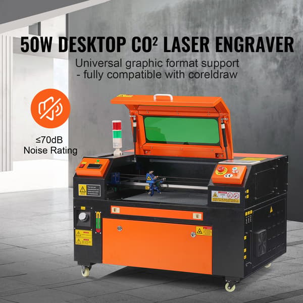 Lasergraver, 50W CO2, 30x51 cm, til træ akryl stof