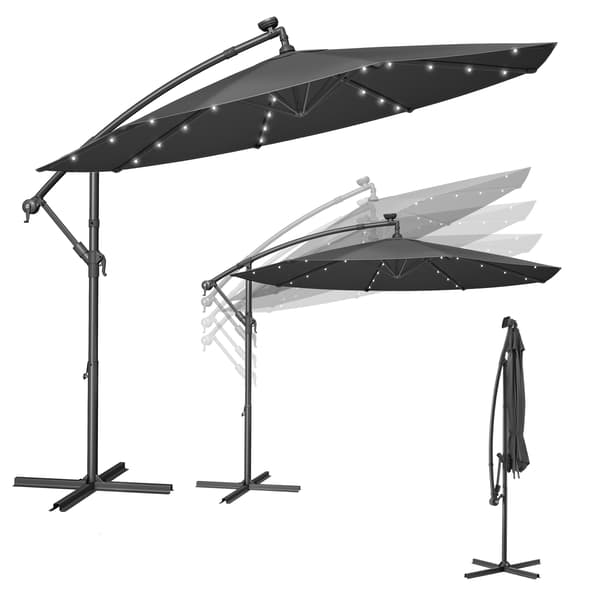 Terassivarjo 300x245 cm Harmaa