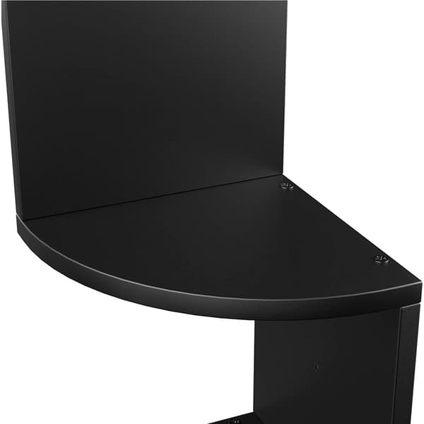 Hjørnereol, 20x20x126 cm, Sort