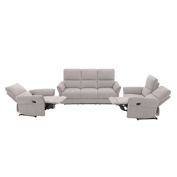 Lænestol Sofa DAMIKA 200x92x103 cm Gråt Chenille Stof