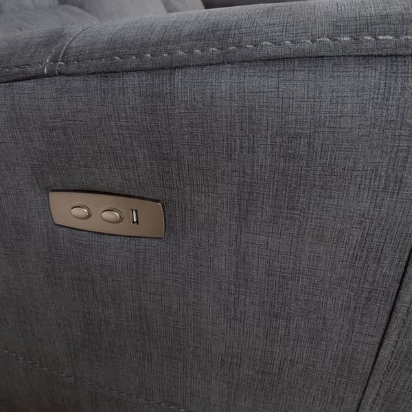 Fåtöljsoffa Gaston 206x85x104 cm Grå Sammet