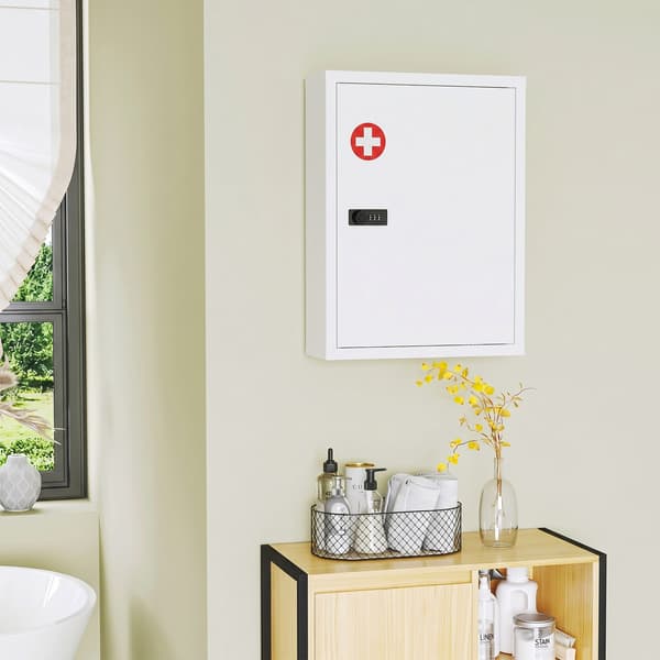 Medicinskab til vægmontering 40x15x53,5 cm hvid