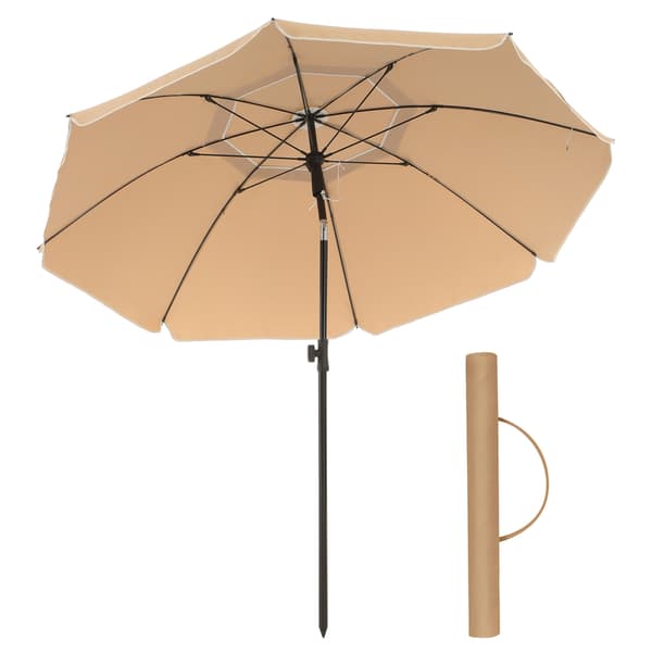 Strandparasol, 160x206 cm, Brun