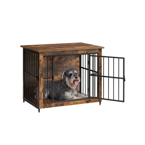 Hundbur möbel 82x55x64 cm Brun trä och stål