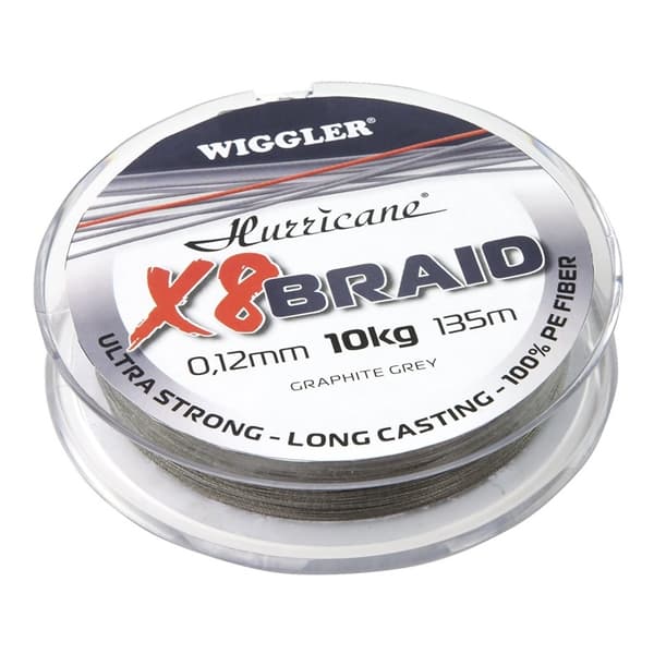 Hurricane X8 Braid Graphite Grey 0,16mm 13,6kg 135m