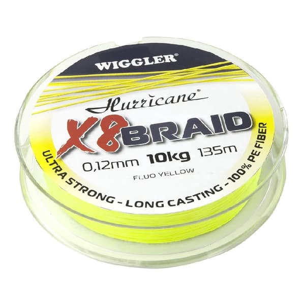 Hurricane X8 Braid Fluo Yellow 0,08mm 7,2kg 135m