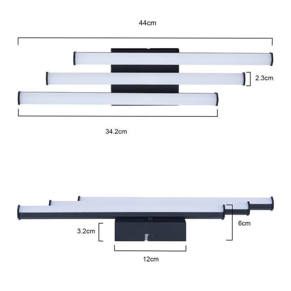 Loftlampe - NETTLIFE - LED 44 cm - Sort - 18W - 3000K