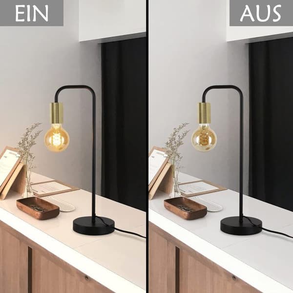 Bordlampe - NETTLIFE - E27 - Sort - Metal - Moderne 45 cm