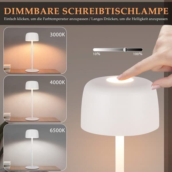 Trådlampe LED - NETTLIFE - Touch model - 3 temperaturer - Variabel lysstyrke - USB-batteri