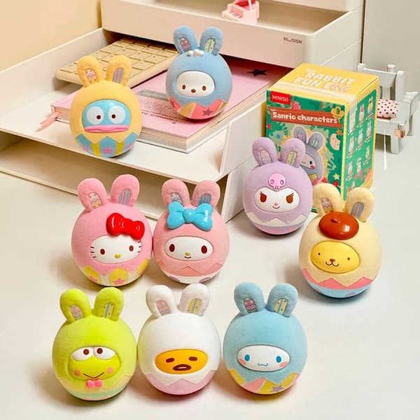 Miniso Hello Kitty & Vänner Kanin Ägg Overraskningsfigur Blindlåda