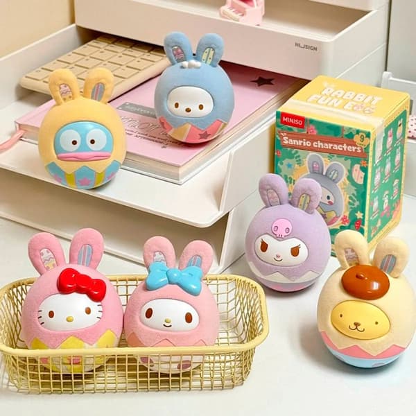 Miniso Hello Kitty & Vänner Kanin Ägg Overraskningsfigur Blindlåda