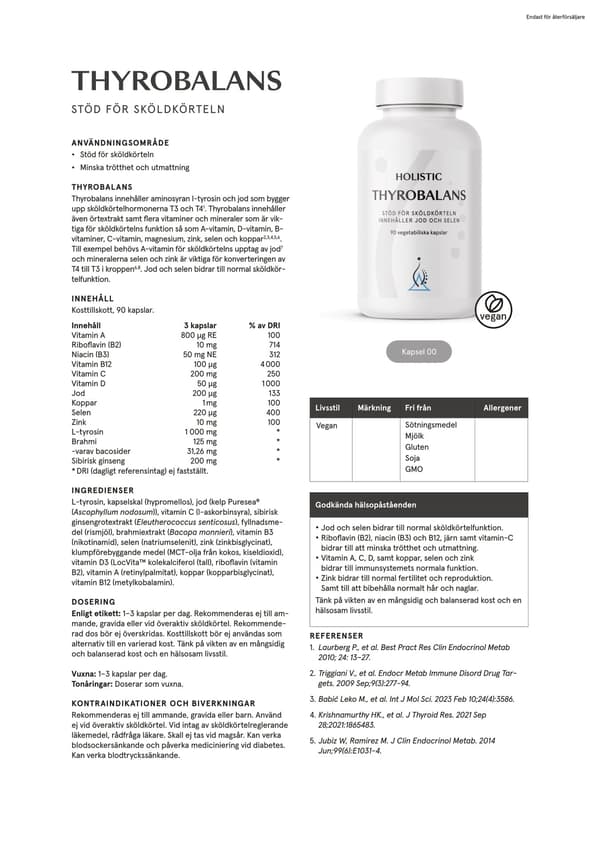 Thyrobalans, 90 kapslar
